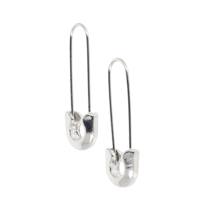 Small Safety Pin Earrings (Silver Plated)