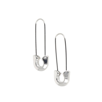 Small Safety Pin Earrings (Silver Plated)