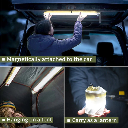 Rechargeable Inflatable Camping Spotlight – IP66 Waterproof, USB-C, Magnetic Base, 4 Variants