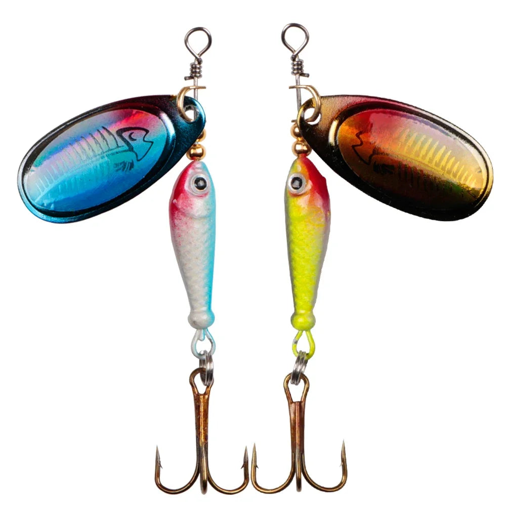 9g Rotating Spoon Fishing Lure – Metal Spinner with Triple Hook for Bass & Carp
