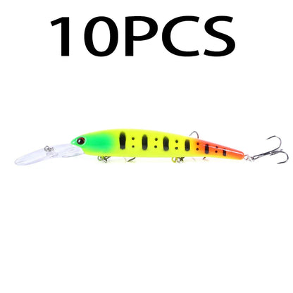 Deep Diving Minnow Wobbler Lure – 16.5cm, 21g, 2.5-4.5m Depth, Bass Pike Perch, 3 Colors
