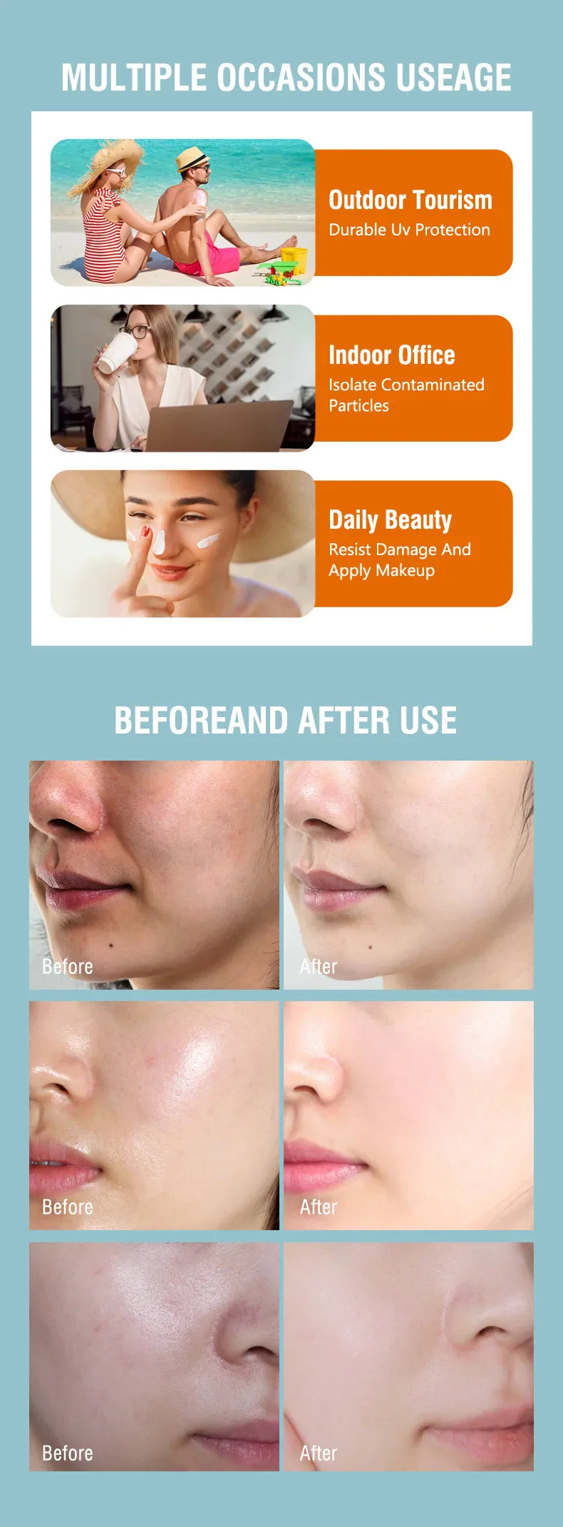 SPF 90+ Waterproof Sunscreen – UV Sun Cream for Face & Body, Outdoor & Seaside Protection