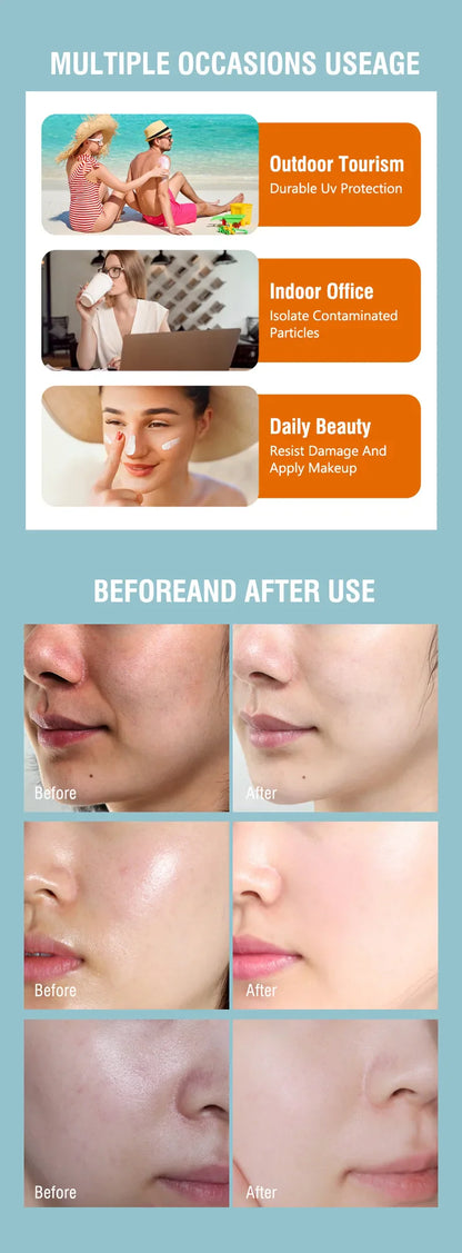 SPF 90+ Waterproof Sunscreen – UV Sun Cream for Face & Body, Outdoor & Seaside Protection
