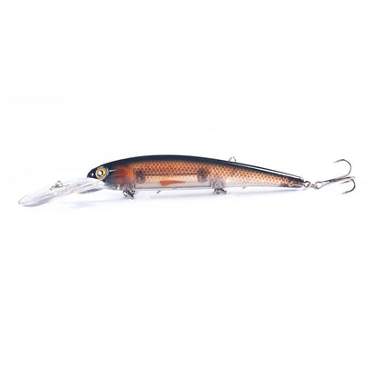 Deep Diving Minnow Wobbler Lure – 16.5cm, 21g, 2.5-4.5m Depth, Bass Pike Perch, 3 Colors
