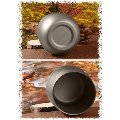 Double-Wall Insulated Titanium Camping Cup – 120ml & 240ml, Hot & Cold