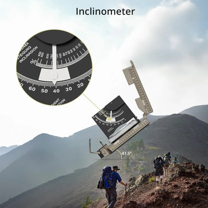 IP65 Waterproof Metal Compass with Clinometer – Precision Navigation for Camping, Hunting & Hiking