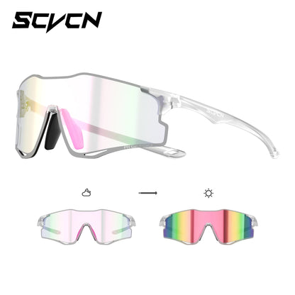 SCVCN Lightweight Running Sunglasses Cycling Glasses Photochromic UV400 for Men Cycling Road Bike Glasses Women Casual Hiking