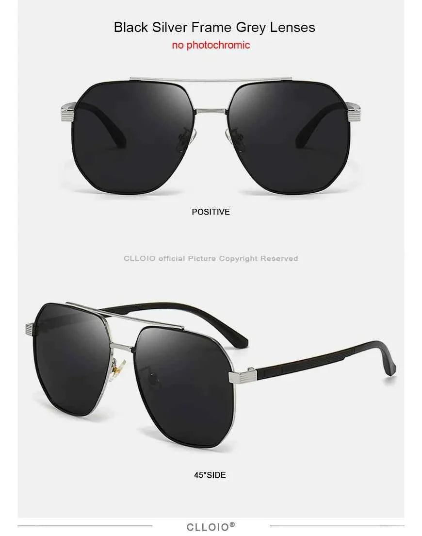 CLLOIO Classic Photochromic Sunglasses Men Women Polarized Driving Shades Sun Glasses Travel Anti-glare Chameleon Glasses