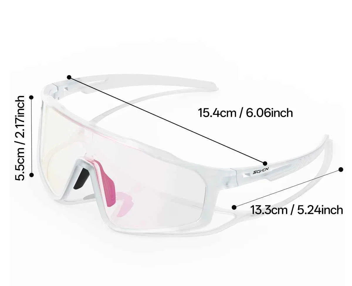 SCVCN Hiking Eyewear Photochromic Bike Cycling Sunglasses Men Outdoor Sports MTB UV400 Goggles Women Running Windproof Glasses