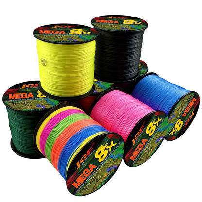 8-Strand Braided PE Fishing Line – 18-78lb, 300m/500m, 5 Colors, Saltwater & Freshwater