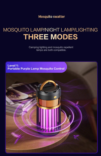 3-in-1 Mosquito Repellent Camping Lamp – Bug Zapper, Night Light & Insect Killer