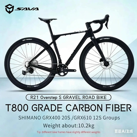 SAVA New R21 Gelaro S6/S4 Gravel Bike, All-Terrain Off-Road Bike, SAVA New R21 and GRX 12/GRX 20Speed Gearset Bicycle