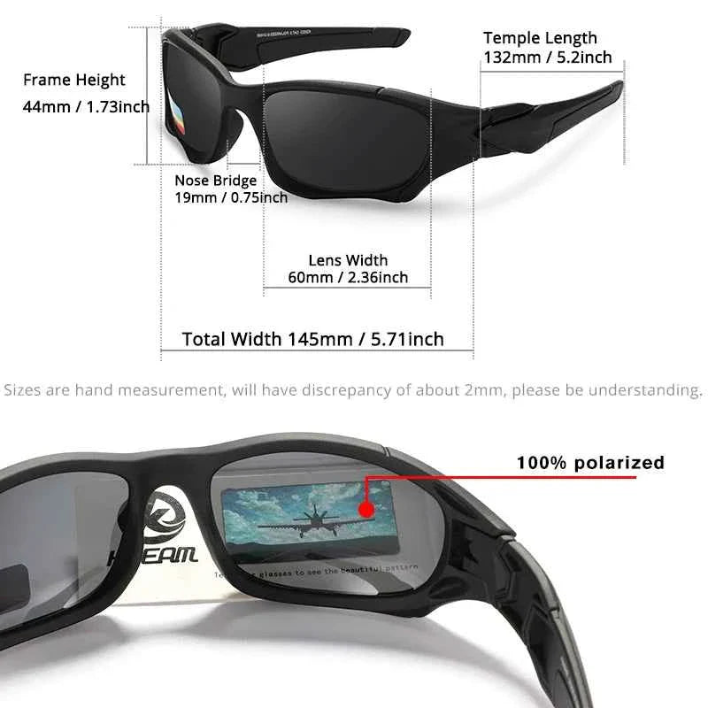 KDEAM Brand Strong Arm Men's Sunglasses Polarized Driving Shield Sun Glasses Men and Women Sports Goggles oculos de sol