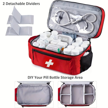 Portable Travel Medicine Storage Bag – Double-Layer Emergency Kit Organizer