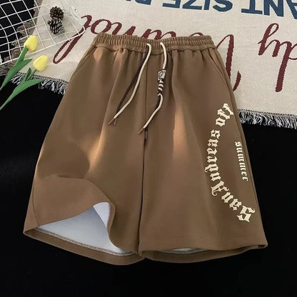 M-5XL Men Shorts Casual Short Pants Oversize Beach Shorts Retro Letters Print Sports shorts