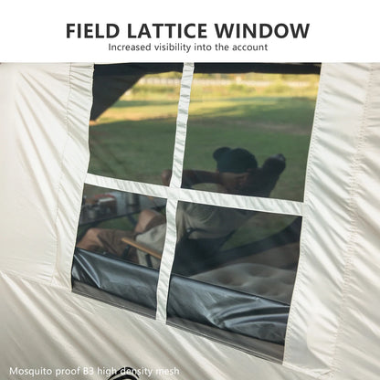 3-4 Person Automatic Cabin Camping Tent – Quick Setup, 150D Oxford, 2000-3000mm Waterproof