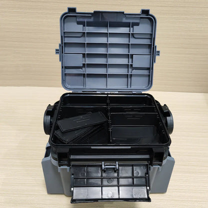 Double-Layer Lure Fishing Box – Adjustable Dividers, Crossbody Shoulder Carry