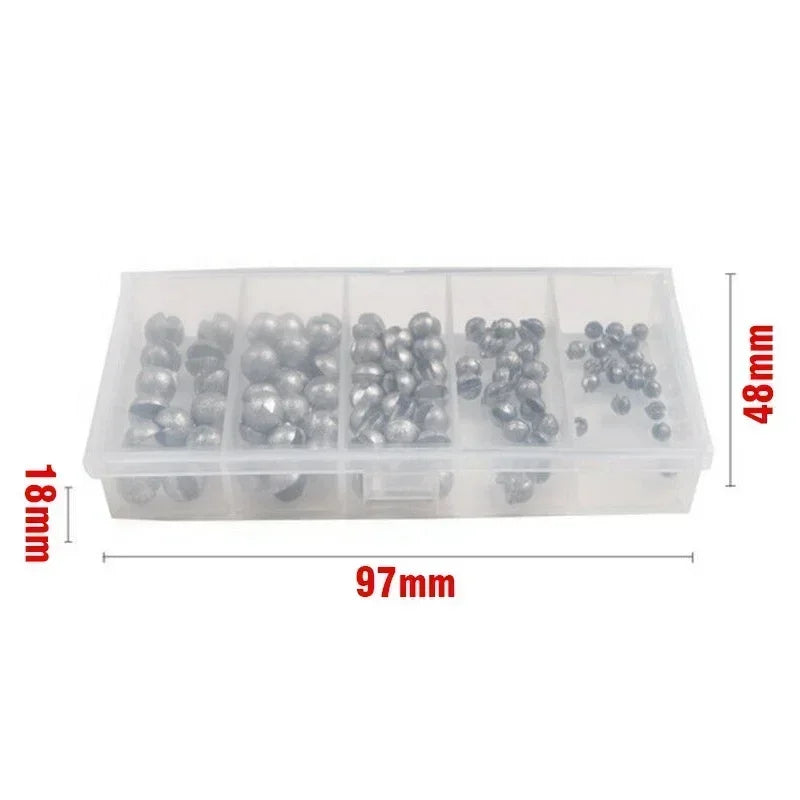 Bite Lead Fishing Sinkers – 100pcs/Box, Lead, Fishing Gear Accessories