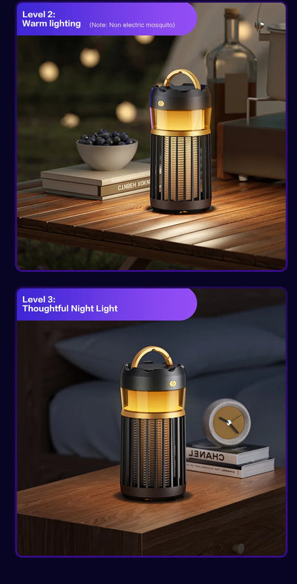 3-in-1 Mosquito Repellent Camping Lamp – Bug Zapper, Night Light & Insect Killer