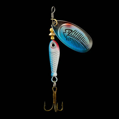 9g Rotating Spoon Fishing Lure – Metal Spinner with Triple Hook for Bass & Carp