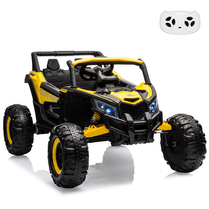 Kids UTV With Remote Control, 24V Ride On Car, Battery Powered Electric Vehicles, Spring Suspension, 200W Motor, Metal Frame