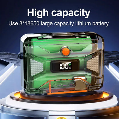 High-Power LED Headlamp with IR Sensor – Rechargeable, 5000m Beam for Fishing & Camping