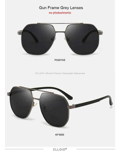 CLLOIO Classic Photochromic Sunglasses Men Women Polarized Driving Shades Sun Glasses Travel Anti-glare Chameleon Glasses