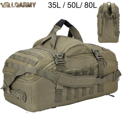 LQARMY Tactical Backpack – 30L 50L 80L Molle Hiking & Camping Duffel Bag