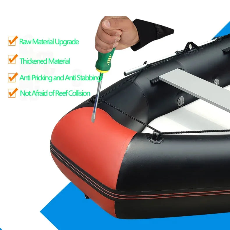 Inflatable Fishing Kayak – PVC Canoe Boat for 1–6 Persons (1.75–3.6m)