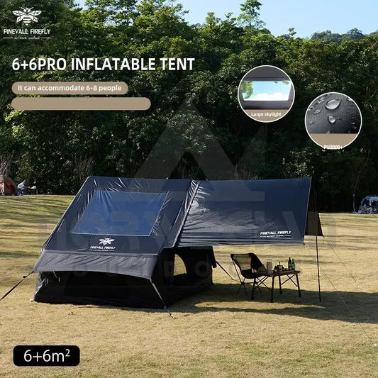 King-size inflatable family camping tent for 3 to 6 people with premium weatherproofing and spacious interior with large skyligh