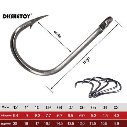 100-1000pcs Fish Hooks with barbed fishhook For Bait With Plastic Box Kit For Saltwater Freshwater fishing tools