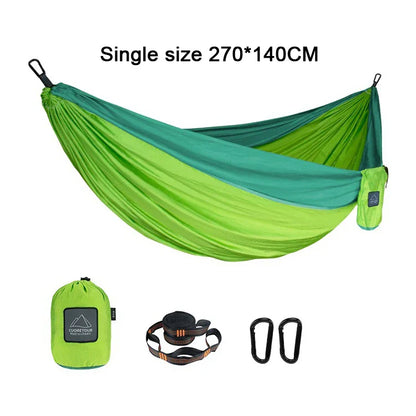 Portable Camping Hammock – Lightweight Nylon Parachute Hammock for Outdoor & Garden