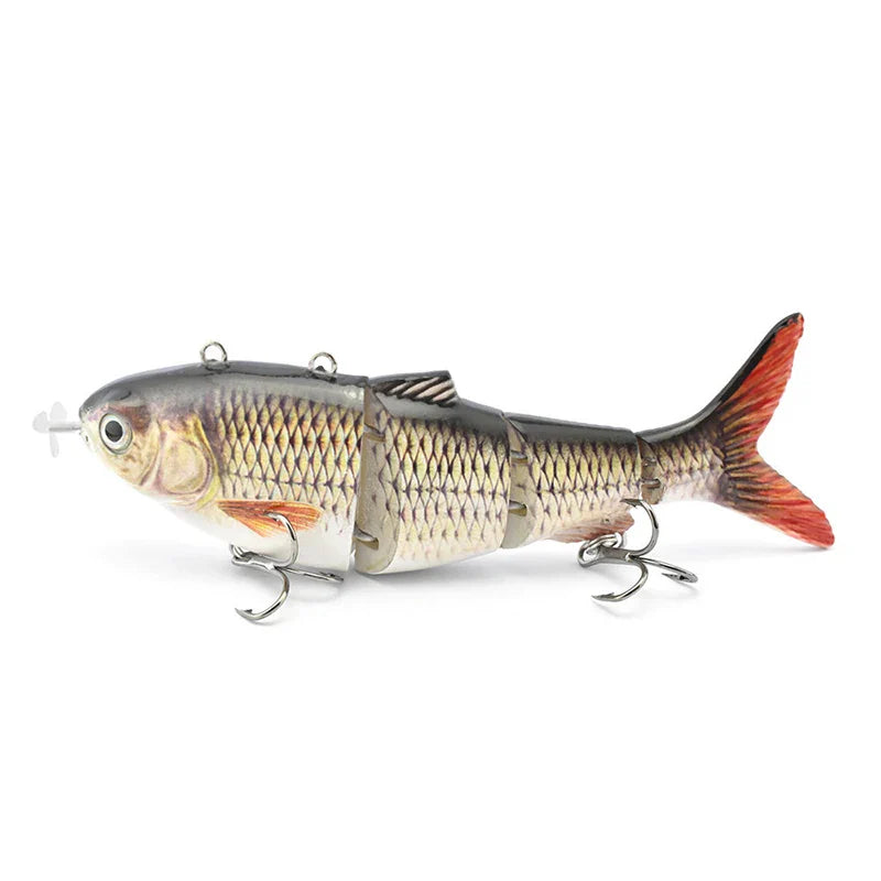 USB Rechargeable Electric Robotic Fishing Lure – 4-Segment Auto Swimbait, 90mm & 130mm