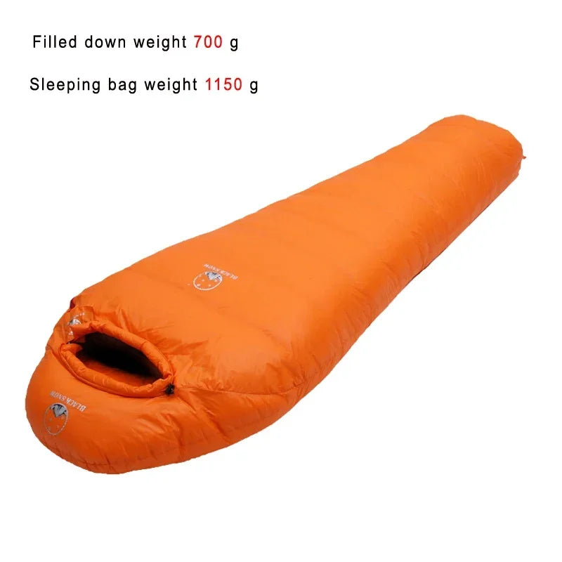 White Goose Down Mummy Sleeping Bag – 800 Fill Power, 4 Warmth Levels, Camping & Travel