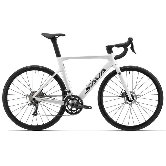 SAVA Carbon Fiber Racing Road Bicycle Carbon Frame Bicycle Integrated Handlebar SHIMANO 18-Speed Adult Competition Bicycle