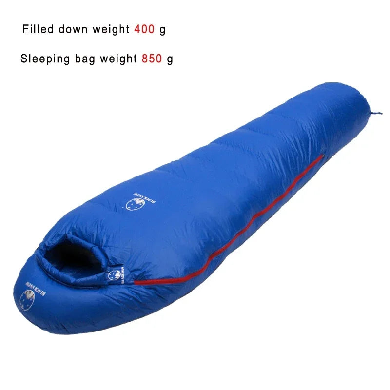 White Goose Down Mummy Sleeping Bag – 800 Fill Power, 4 Warmth Levels, Camping & Travel