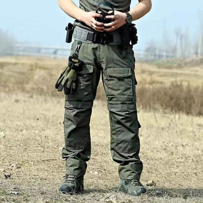 Men's Tactical Cargo Pants – Waterproof Multi-Pocket Outdoor Hiking Trousers
