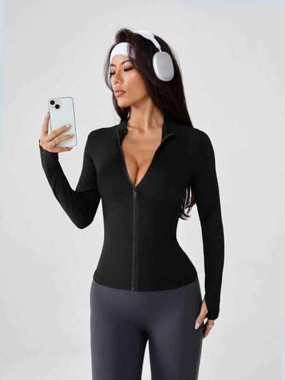 Women's New Slim-Fitting Yoga Jacket - Buttery-Soft Stretch Full-Zip Athletic Cardigan
