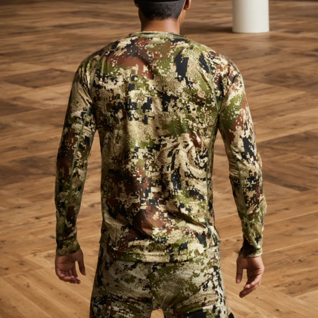 Men's Long Sleeve Camo Hunting & Fishing Pullover – Anti-Bacterial, Quick-Dry, Sizes M–XXXL