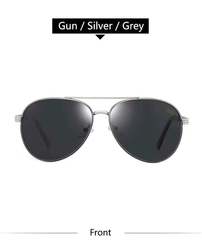 Audi UV400 Polarized AntiGlare Retro Flight Sunglasses Glasses for Motorcycle Classic FrogEye Outdoor Glasses Men Women 501