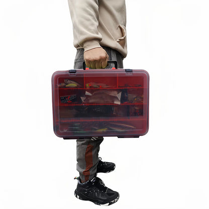 Double-Layer Portable Fishing Tackle Box – ABS Plastic, 3 Colors