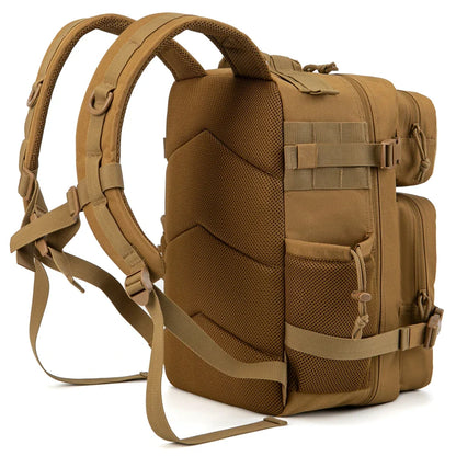 Men's Tactical Survival Backpack – Laser Cut MOLLE with Dual Cup Holders