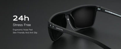 ZENOTTIC Polarized Sunglasses for Men Lightweight TR90 Frame UV400 Protection Square Sun Glasses