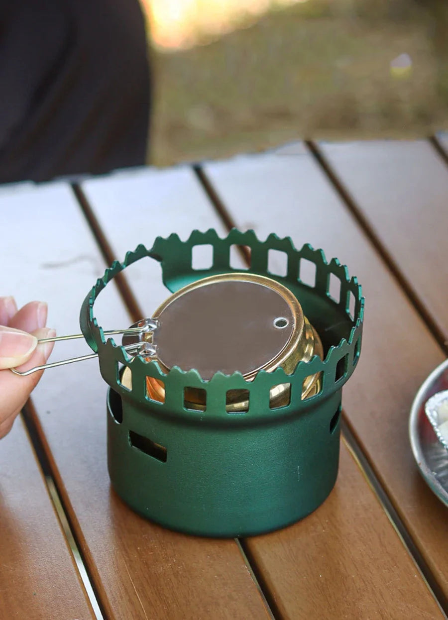 Camping Alcohol Stove with Storage Bag, High Power Windproof Bundled Burner for Backpack, Hiking, Picnic, Climbing