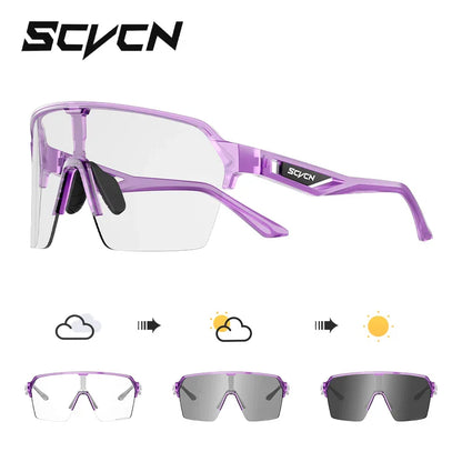 SCVCN Photochromic Cycling Sunglasses Glasses Bike Mountain Bicycle Hiking Golf UV400 Sports Glasses for Men Women Baseball 2026