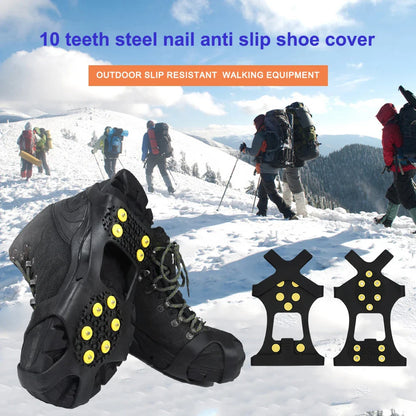 Ice & Snow Traction Cleats – Anti-Slip Crampon Spikes for Boots, Hiking & Winter Sports