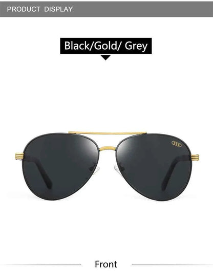 Audi UV400 Polarized AntiGlare Retro Flight Sunglasses Glasses for Motorcycle Classic FrogEye Outdoor Glasses Men Women 501