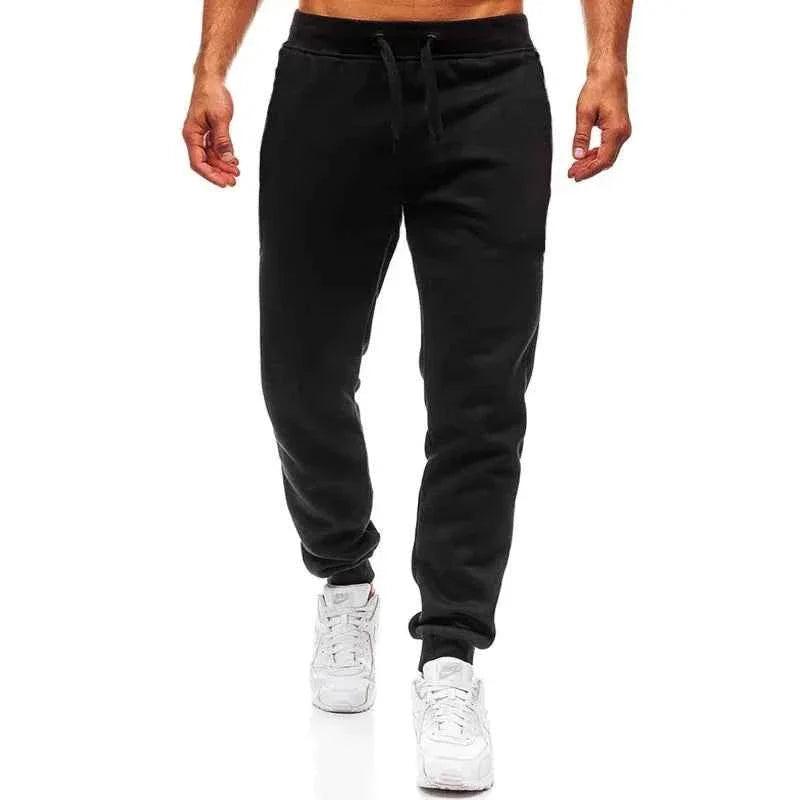 Autumn Winter Men's Joggers Drawstring Casual Pants Fleece Sweatpants Workout Running Gym Fitness Sports Trousers