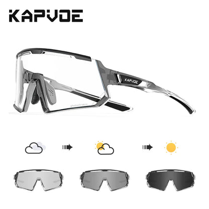 Kapvoe Photochromic Sunglasses for Men Cycling Glasses UV400 Sports Outdoor MTB Baseball Eyewear Women Sunglasses Cycling