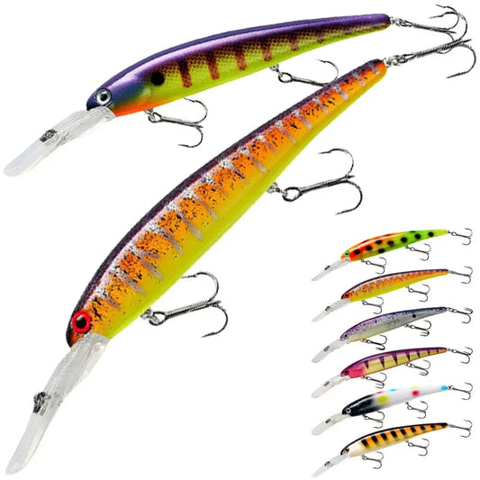 Floating Minnow Lure – 120mm, 20g, Trolling Wobbler Crankbait, Bass & Pike, 6 Colors